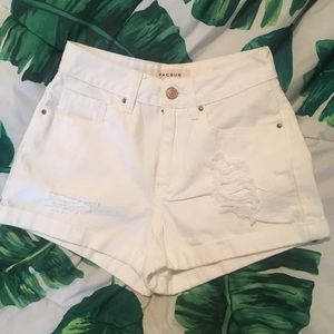White Mom Shorts